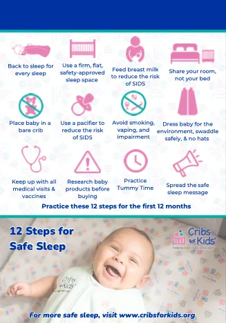 12 steps for safe sleep flyer